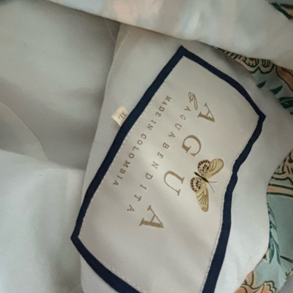 NWOT Agua by Agua Bendita Yellow and Blue Patterned Mini Dress - Picture 14 of 15